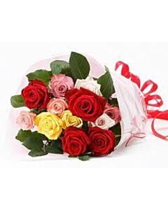 Memorable Moments A bouquet of Multicolored Roses