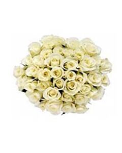 White Roses Bouquet 75 Flowers