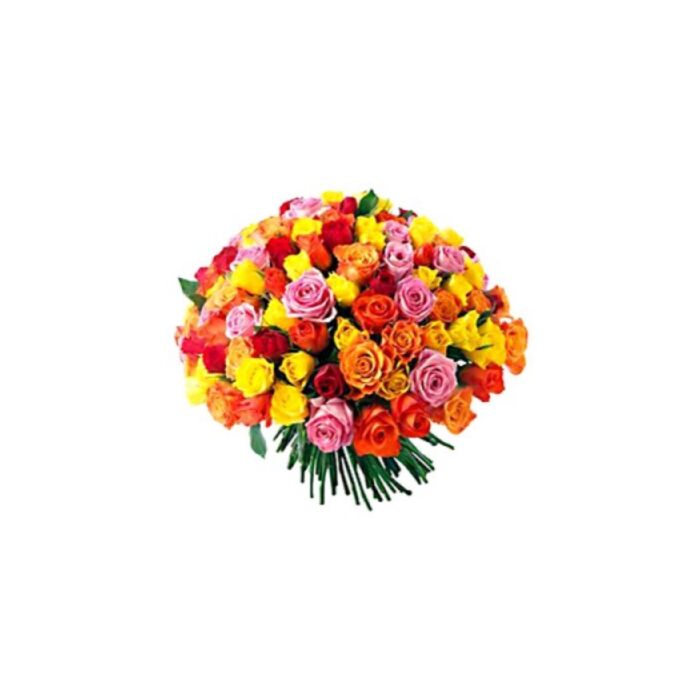 50 혼합 장미 꽃다발/수제 꽃다발