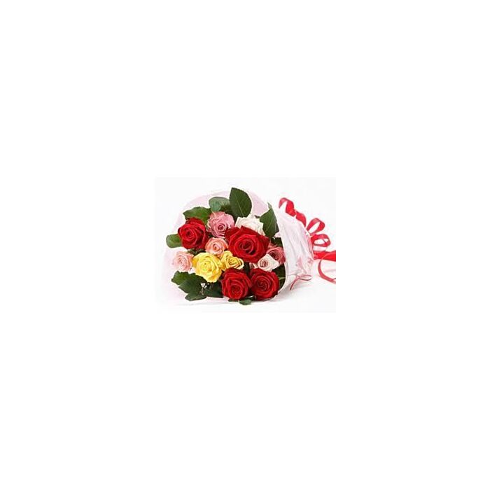 Memorable Moments A bouquet of Multicolored Roses